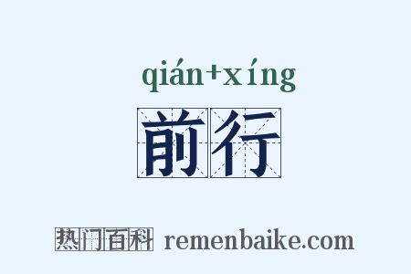 前行是什么意思的图片